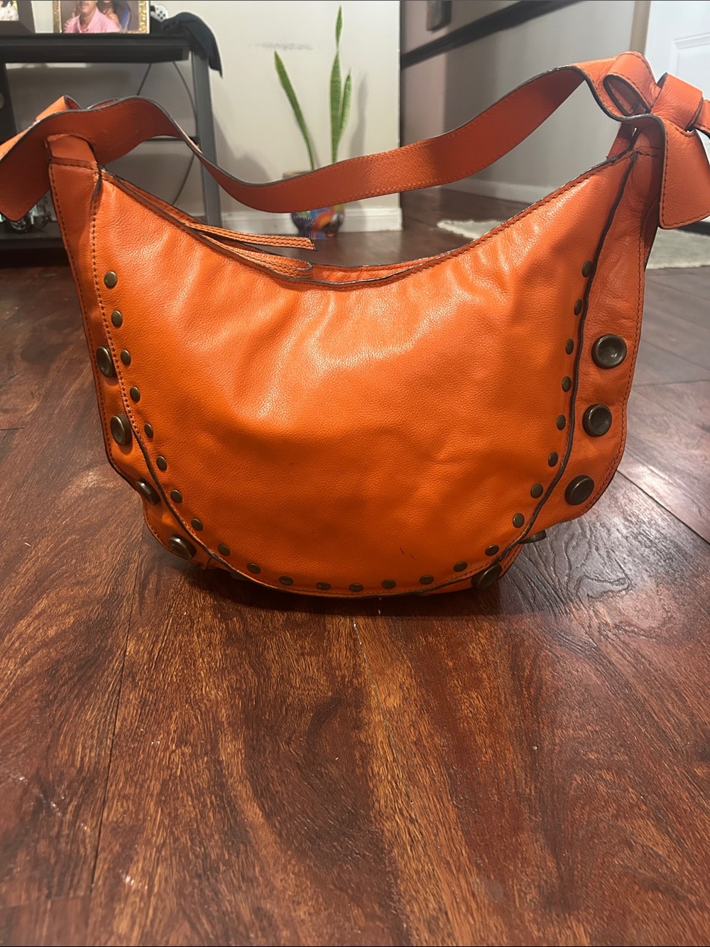 Hype Tan Studded Shoulder Bag